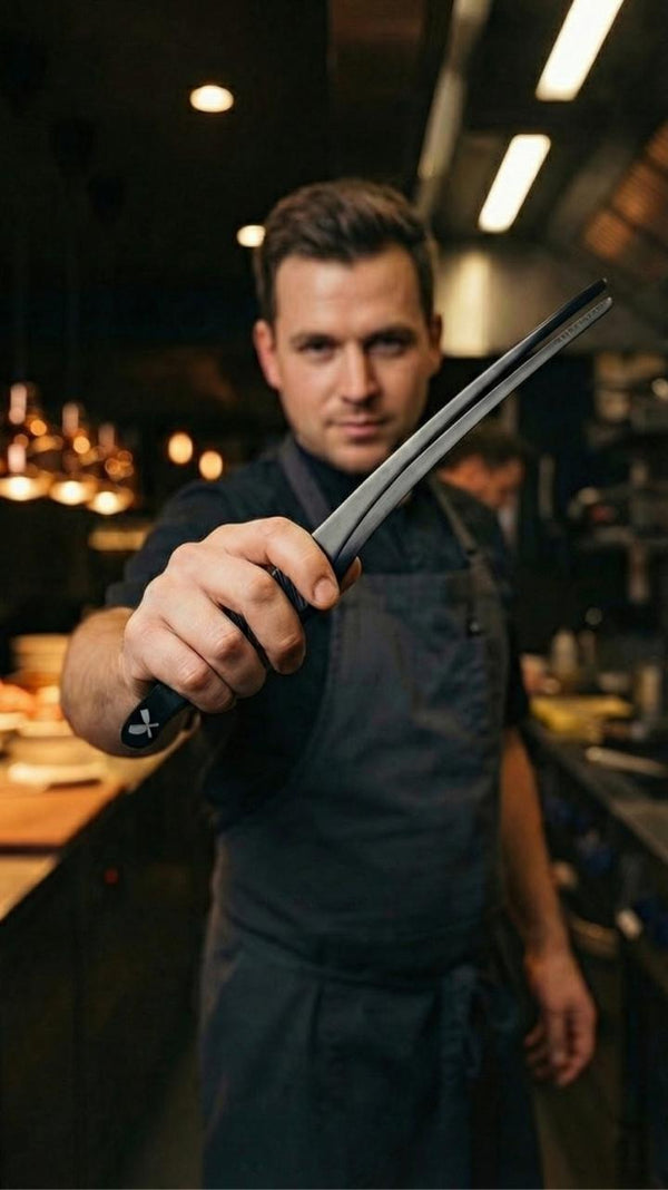 CHEFLIFE Tweezers Straight BBQ 31 cm Gunmetal