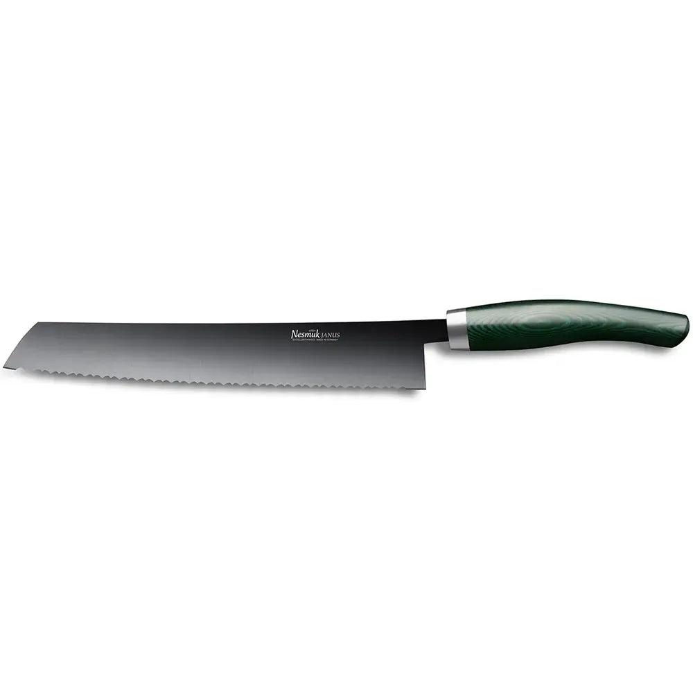 Produktbild des Produkts NESMUK Janus Brotmesser 270 Griff Micarta Green